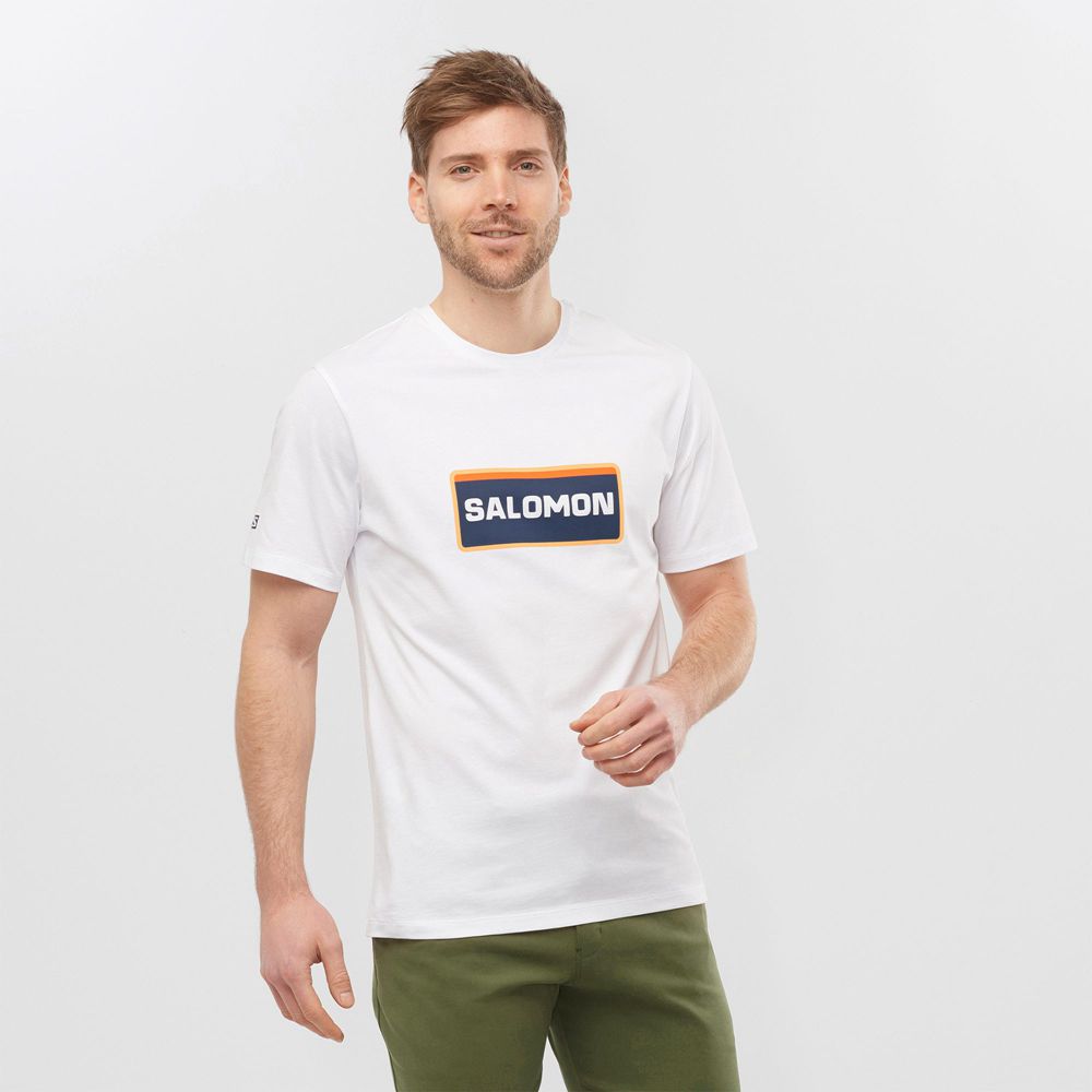 Salomon T-Shirts Herre Hvide - OUTLIFE GRAPHIC HERITAGE SS M (HDRJM-6352)